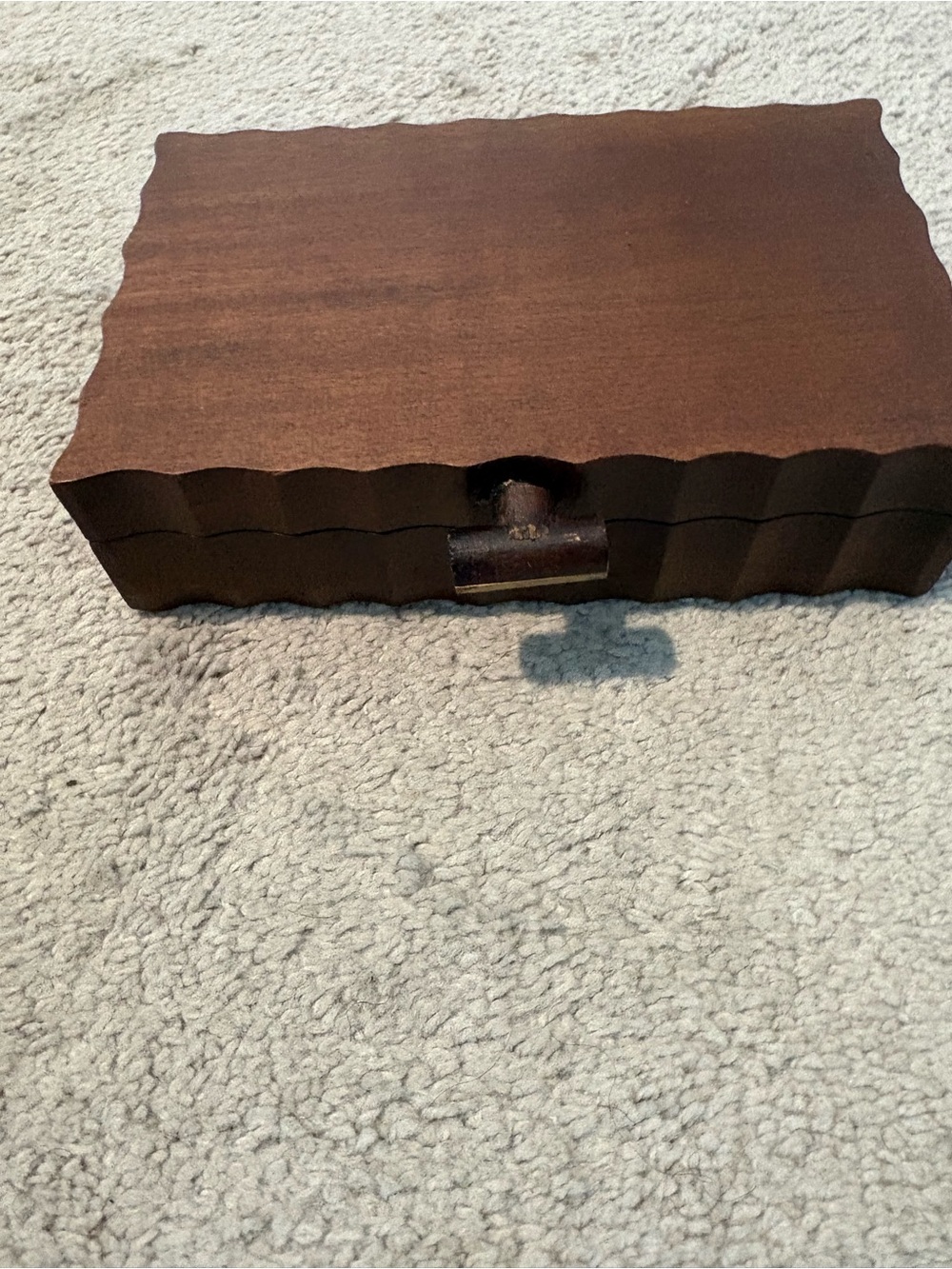 Wooden Decorative Storage Box in Dark Brown